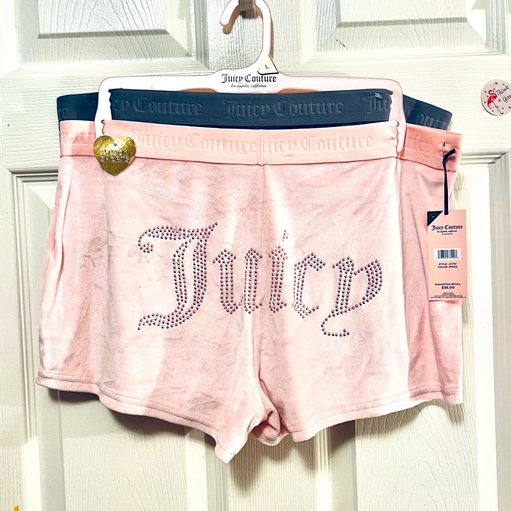 NWT Juicy Couture Sleep Shorts ~ Velvet/2-piece ~ Large